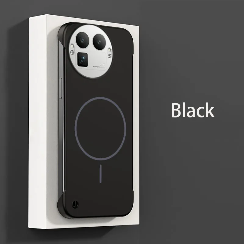 Magsafe-Compatible Frameless Magnetic Wireless Charging Slim Hard Back Phone Case
