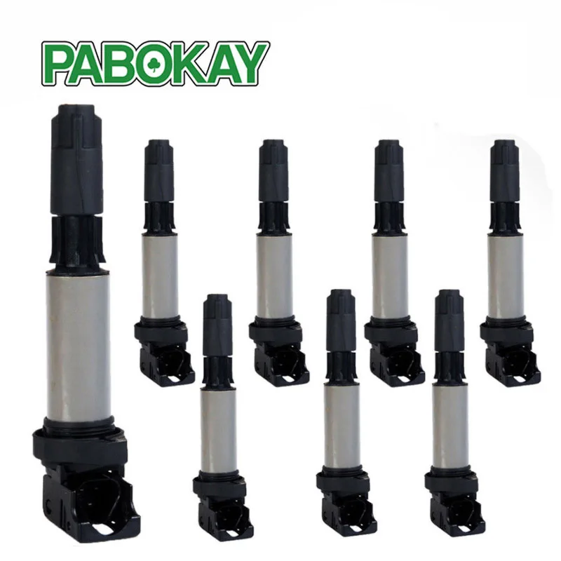 

For BMW M3 X3 X5 Ignition Coils UF522 C1404 Premium Set of 8 2000-2010 UF515 C1477 5C1476 12131712223 12137551260