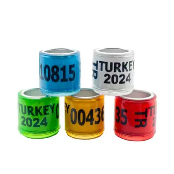 2025 Aluminum Plastic Material Pigeon Foot Ring With Number Bird Ring Messenger Bird Training Supplies Carry Tools 100 Pcs