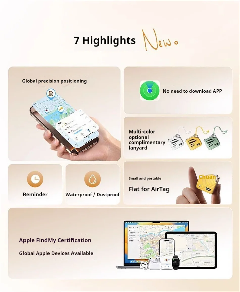 Умный трекер-антипотеряшка Remax RT-G2306 для Apple Find My (белый | желтый | зеленый)