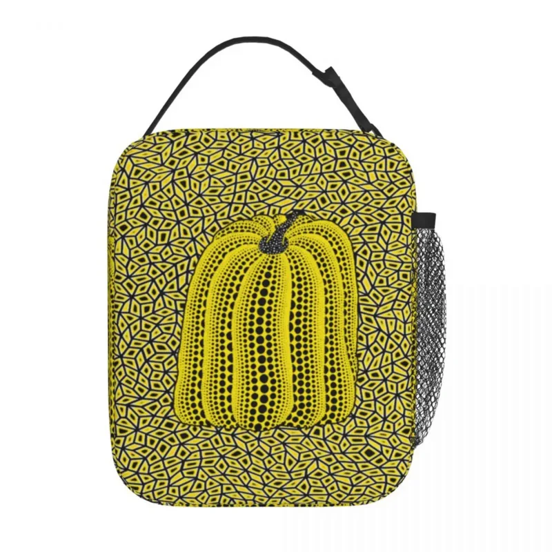 

Yayoi Kusama Dots Pumpkin Infinite Nets Thermal Insulated Lunch Bags Portable Bag for Lunch Cooler Thermal Food Box