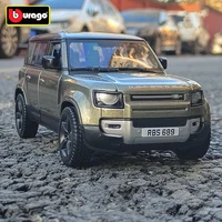 Bburago 1:24 Land Rover Defender 110 SUV Alloy Car Model Diecast Metal Off-road Vehicles Car Model Simulation Childrens Toy Gift 2