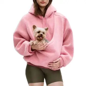 Pet Carrier Hoodie for French Bulldog Owners - Hands-Free Dog Pouch Sweatshirt 31