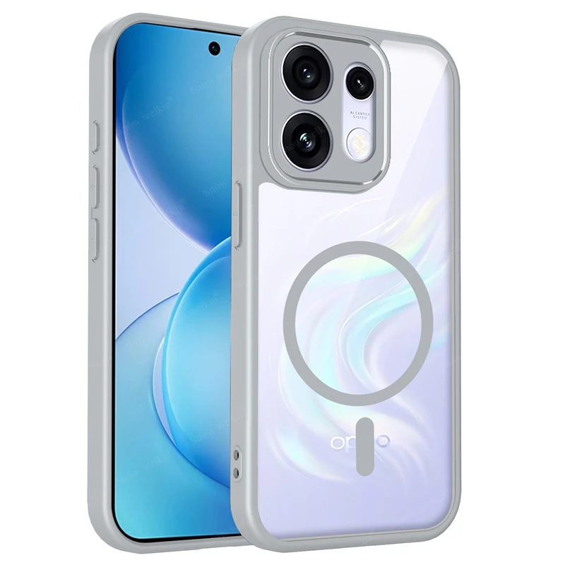 Magnetic Transparent Silicone Shockproof Phone Case Cover