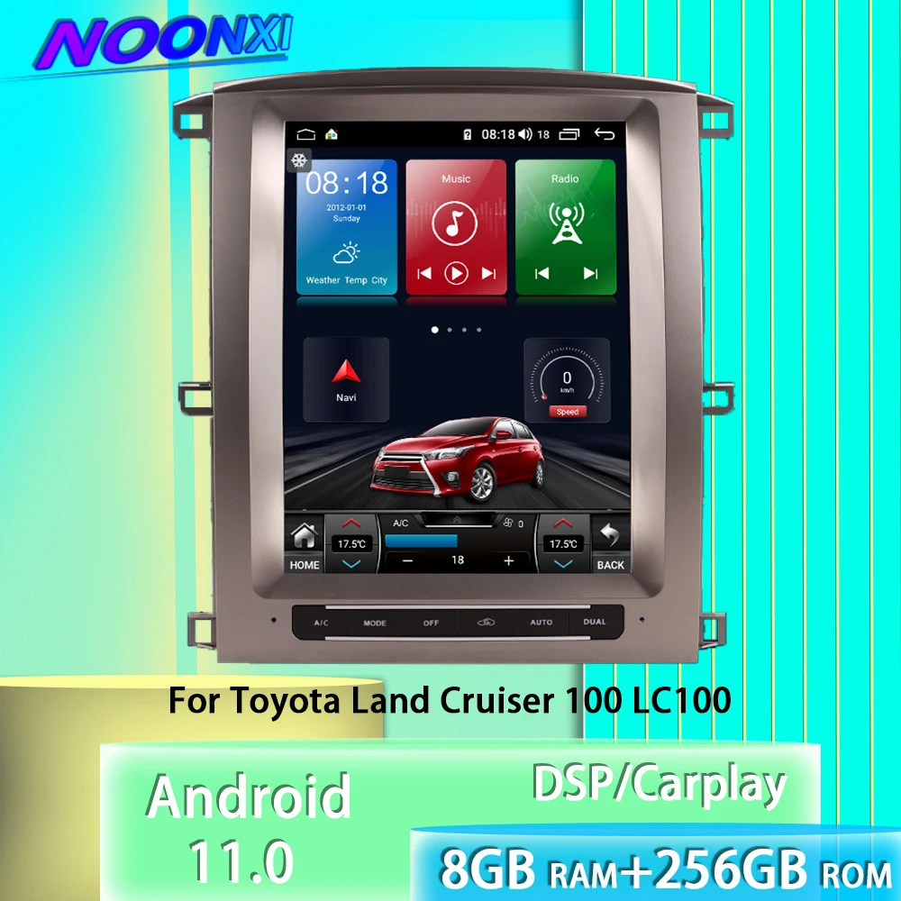 

Автомагнитола для Toyota Land Cruiser LC100 2004-2007, 256 ГГц, Android 11