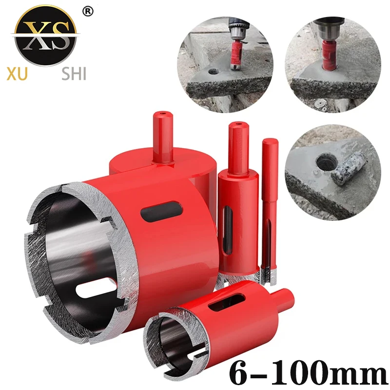 1pcs 6-100mm Marble Hole Opener Diamond Core Bit Hole Saw Drill Bit for Marble Granite Brick Tile Ceramic Concrete Drilling 1pc 6 90mm 8mm 28mm marble opener diamond core bit hole saw drill bit for marble granite brick tile ceramic concrete drilling