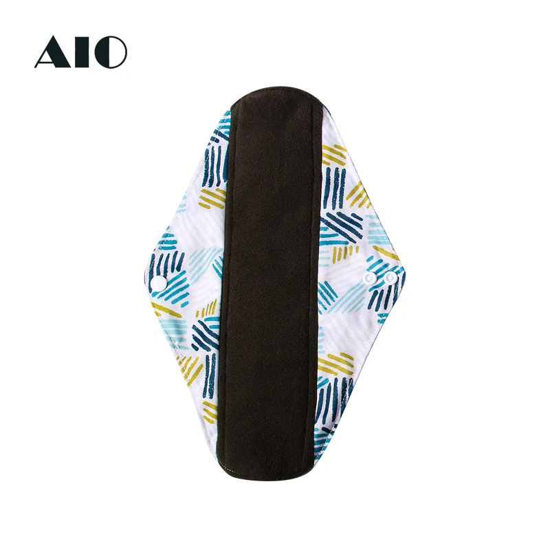 AIO 1Pcs20*30cm Reusable Sanitary Towel Cloth Postpartum Nursing Gaskets for Mom Washable Panty Liner With Bamboo Charcoal Inner