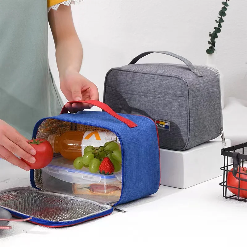 New Lunch Bags Insulated Leather Food Bags for Women Portable Zipper  Thermal Lunch Box Picnic Travel Food Bag Wholesale - AliExpress