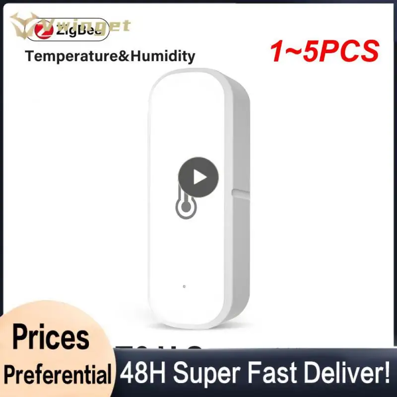 

1~5PCS Tuya ZigBee/WiFi Temperature Humidity Sensor Home Connected Thermometer Compatible With Smart Life Alexa Assistant