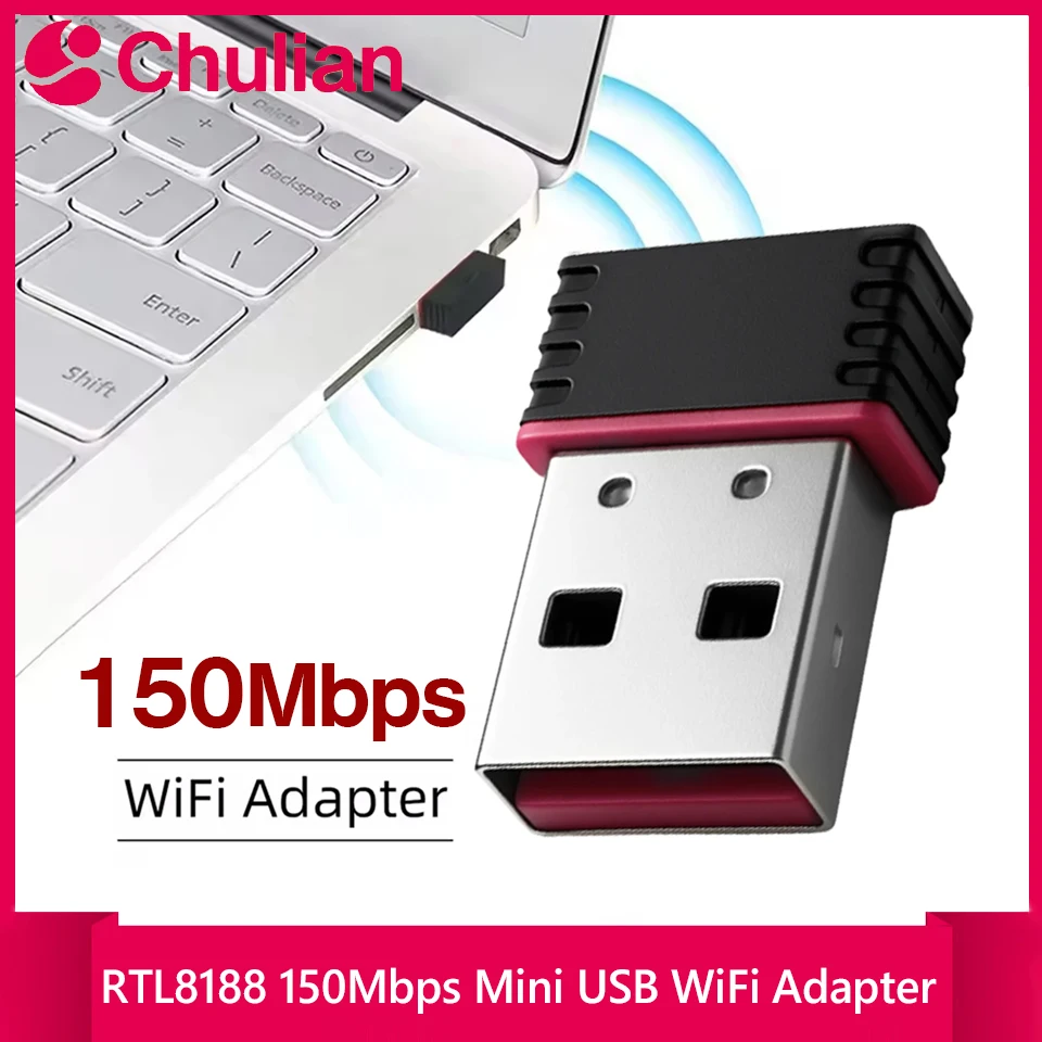 미니 USB WiFi 어댑터 150Mbps RTL8188 라즈베리 파이 데스크탑 노..