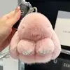 Handmade Soft Bunny PomPom Charms Plush Bunny Keychain Pendant Cute Otter Rabbit Plush Pendant Mini Bag Ornament Hanging Decor 4