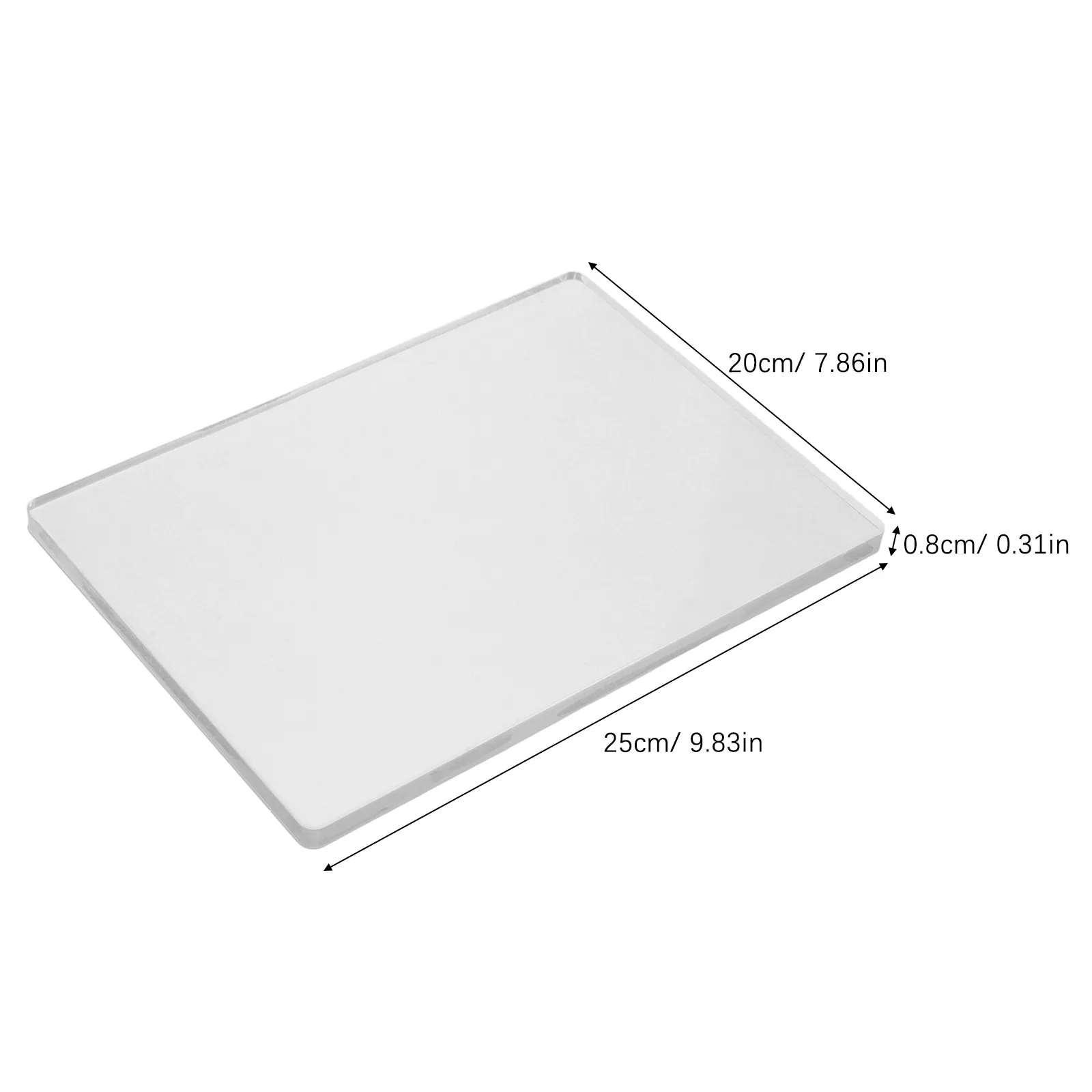 젤 프린팅 플레이트 20x25cm 혼합 미디어 인쇄용 유연 투명 젤 플레이트 DIY 아트 보드 논스틱 재사용 가능