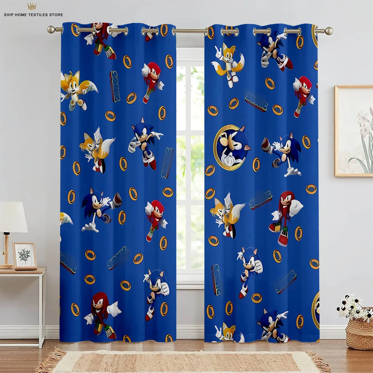 Animation Cartoon Printed Curtains, Bedroom, Living Room, Dormitory, Children's Room, Window Decoration, Home Decoration 2