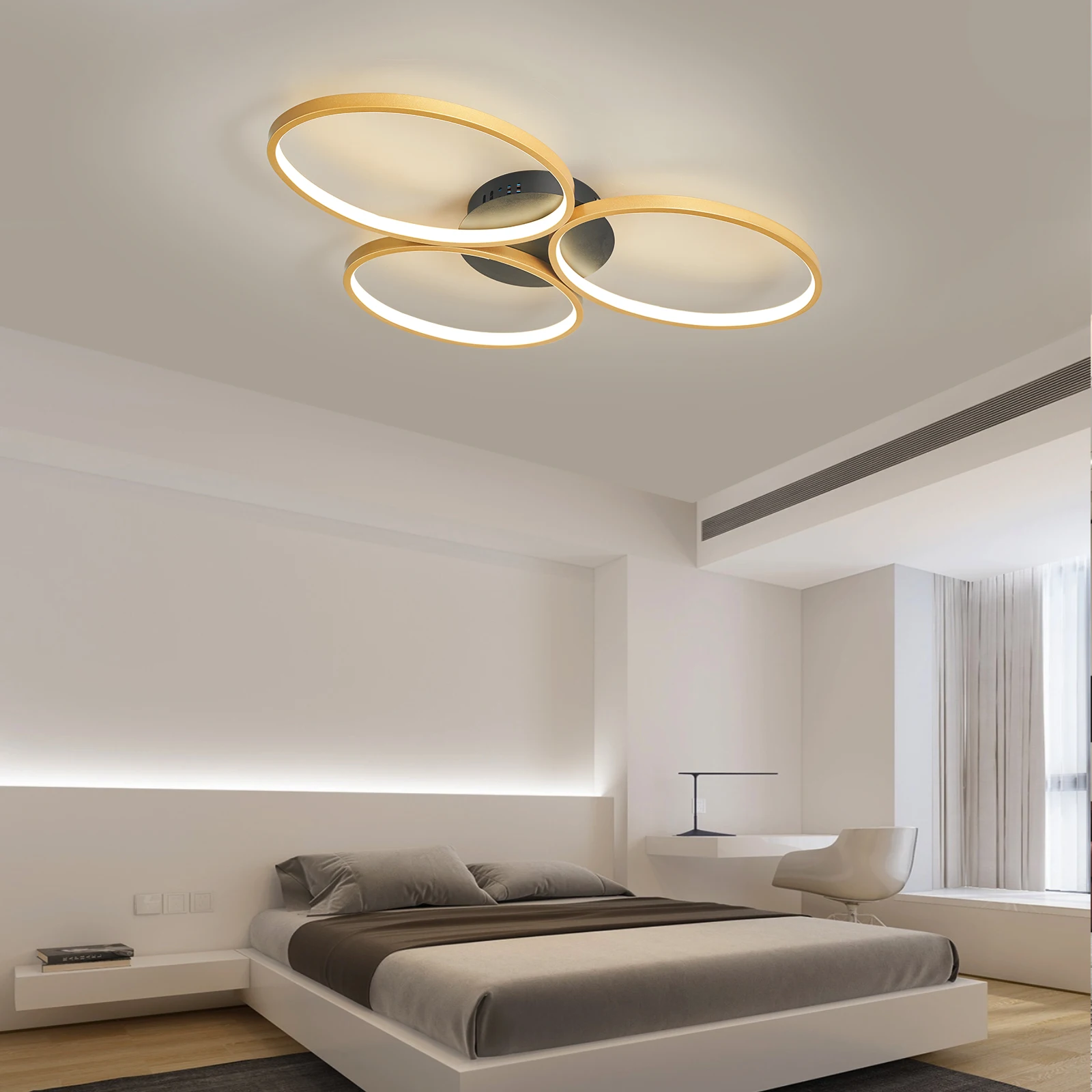 NEO Gleam Black/Gold Modern led Ceiling lights for bedroom studyroom living room Ceiling lamp Fixtures AC90-260V ceiling light