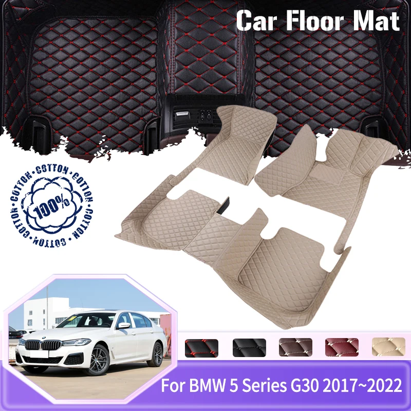 

Car Floor Mats For BMW 5 Series G30 2017~2022 520i 525i 530i 540i 5 Seats Sedan Waterproof Accessories Vehicles Car Accessories