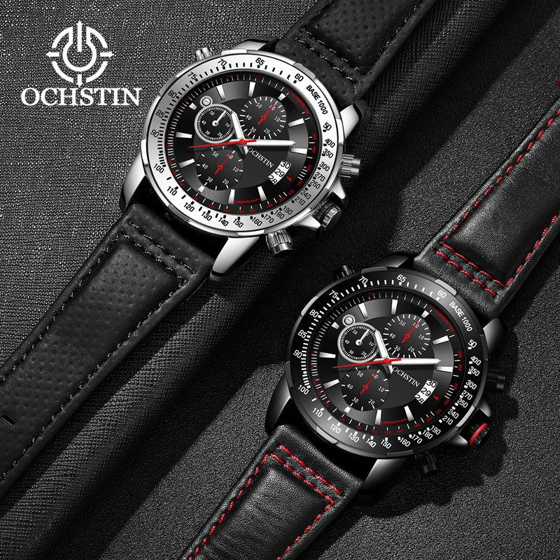 OCHSTIN2024 new creative nylon series simple personality style men's quartz watches multifunction quartz movement men's watches