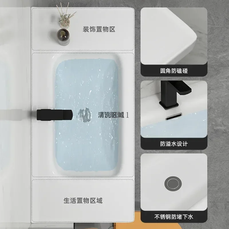*Toilet Vanity Wall Bathroom Cabinets Drawer Combination Ceramic Washbasin Bathroom Cabinets Storage Casa Room Furniture