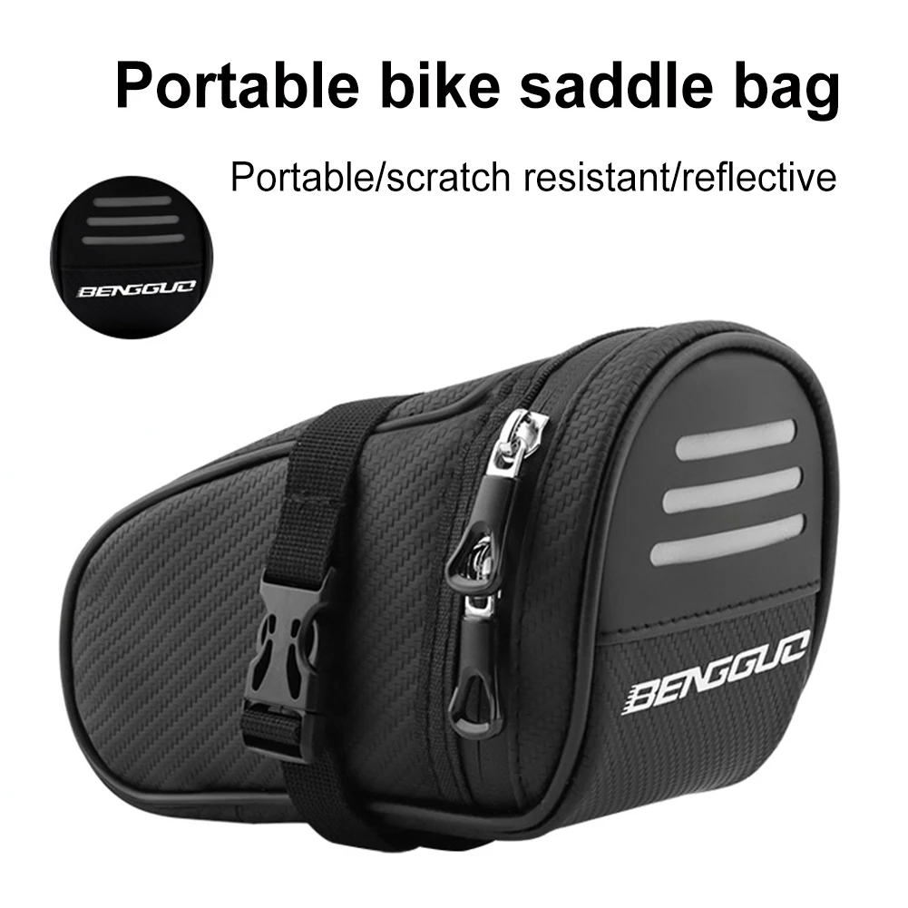 1L Reflective Cycling Bag Waterproof Ultralight Bicycle Tail Bag Large Capacity Bike Under Seat Pack MTB Road Bike Accessories