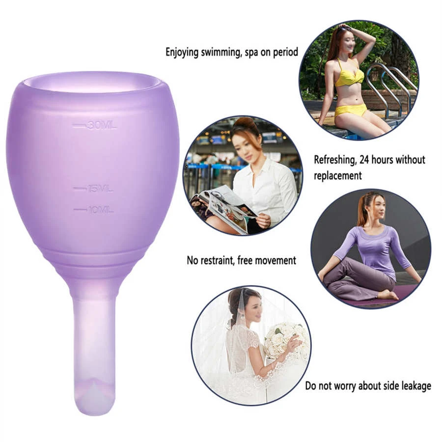 1pcs/ 2pcs Discharge Valve Menstrual Cup Medical Silicone Grade