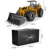 New 583 Alloy Engineering Vehicle Remote Control Shovel Hydraulic Bulldozer Professional Bulldozer Electric Toy Loading Vehicle 6