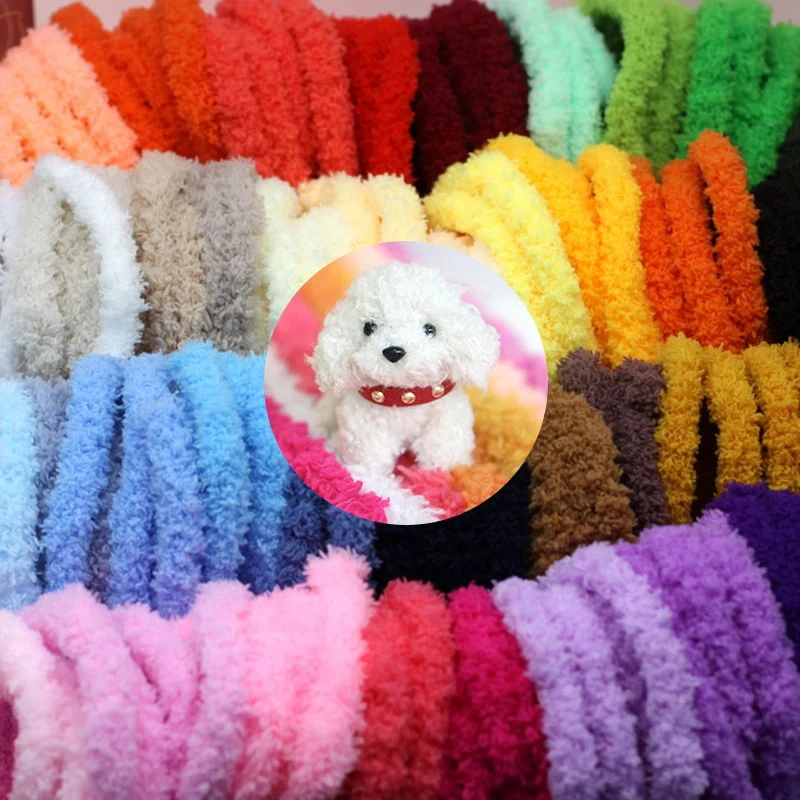

15mmx1Msheet DIY Coral Velvet Chenille Sticks Stem Pipe Cleaner To Making Cute Dog Puppy Cat Creative Child Toy Cute Fashion