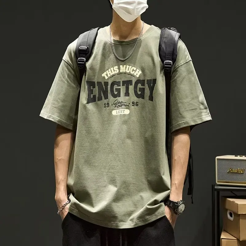 

Casual Oversized T-shirt Short Sleeve Tee Clothing Breathable Pure Cotton Loose Y2k Tops Streetwear Harajuku Graphic T Shirts