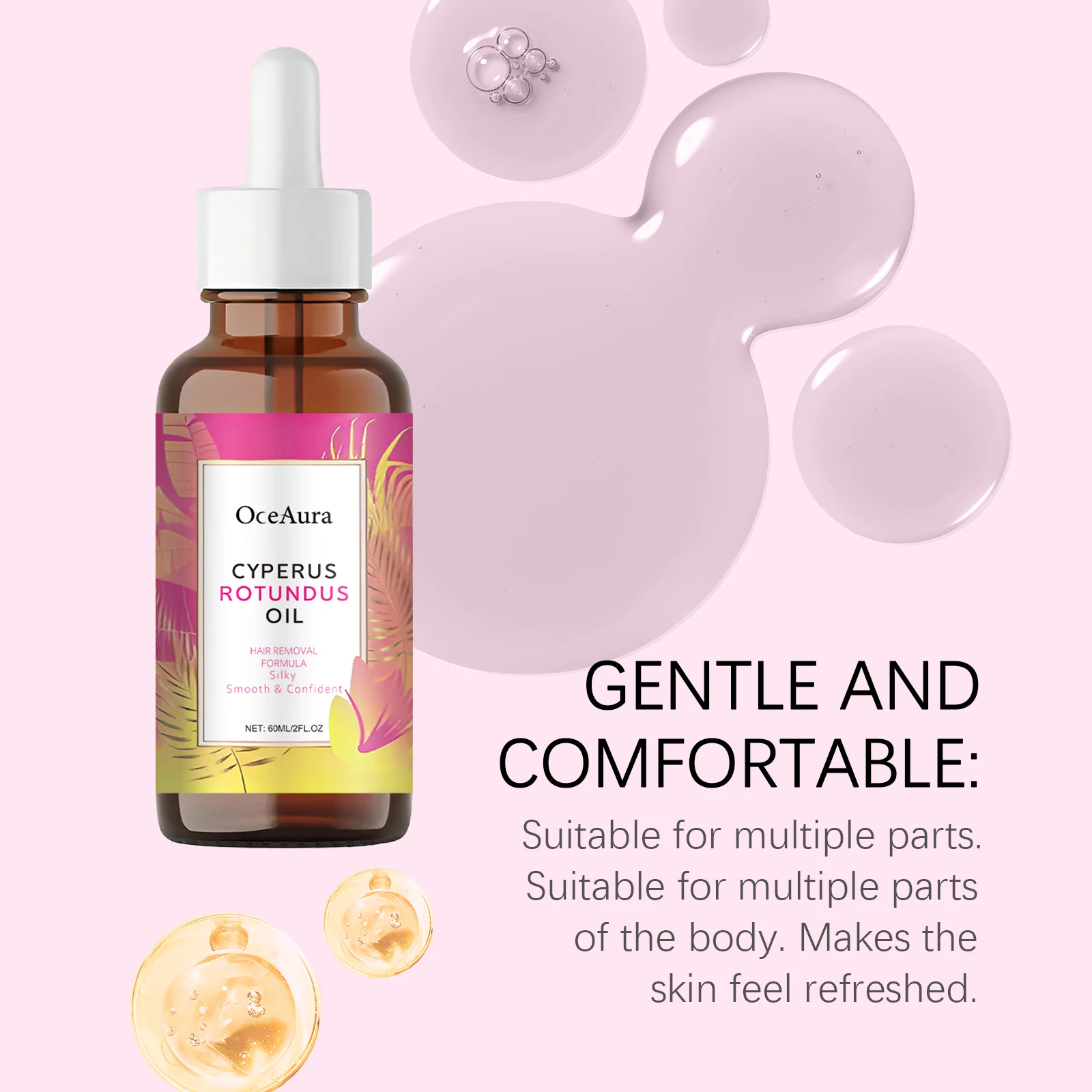 Oceaura Hair Removal Oil Gentle Moisturizing Smoothing Skin Care_voghion.com