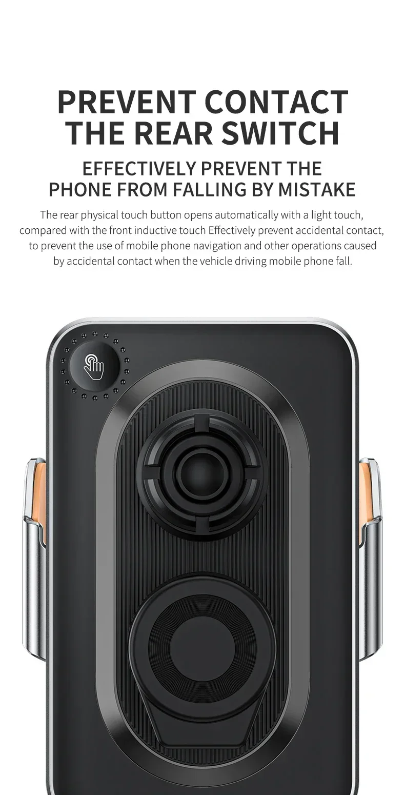 Kabelloses Auto ladegerät magnetische Auto-Autotelefon halterung für iPhone 14 13 12 x xr Samsung Infrarot-Schnell ladest änder – Detail 10