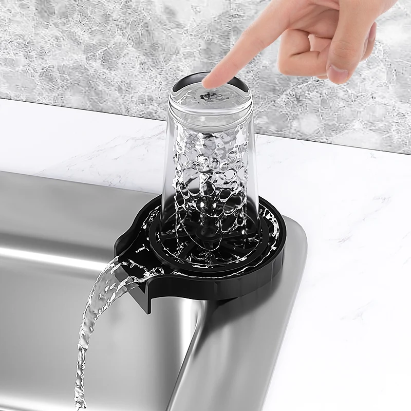 Kitchen Sink Rinser Automatic Glass Cup Washer High Pressure Bar Beer Milk Tea Cleaner Accessories Wash Tool