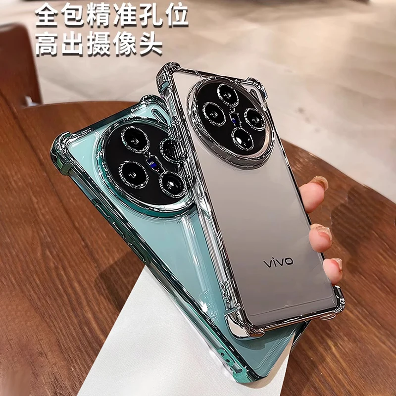 Enhanced Electroplating Silicone Transparent Shockproof Case with TPU Bumper