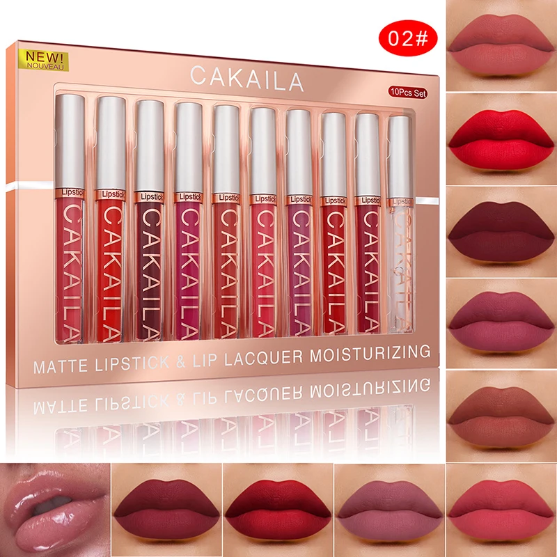 

Women's Lipstick Velvety Set Non-drying And Moisturizing Formula For Girl And Women Gift
