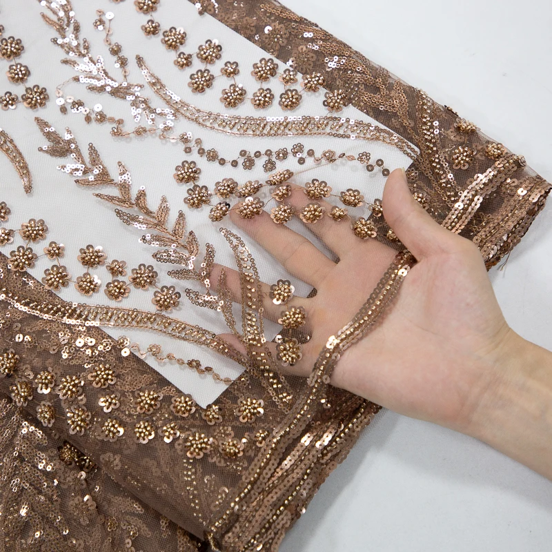 SJD LACE French Mesh Bridal Lace Fabric Beads African Sequins Lace 2025 Hot Sale Nigerian Beads For Women Wedding Dress Sew 3803 SJD LACE French Mesh Bridal Lace Fabric Beads African Sequins Lace 2025 Hot Sale Nigerian Beads For Women Wedding Dress Sew 3803