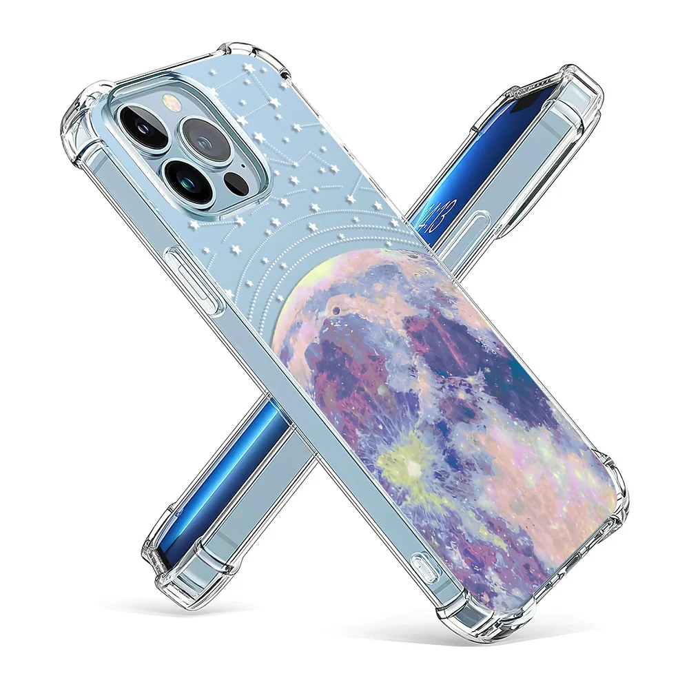 Purple Cloud Earth Stars Phone Case For Xiaomi Mi 10 10S 10T 11 11T 12 12S 12T 13 Pro Lite POCO C40 M3 X3 M4 M5 Soft Clear TPU