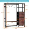 Heavy Duty Clothes Rack for Hanging Clothes with 5 Shelves & 5 Drawers, Metal Freestanding Clothing Rack with Five Hooks, Garmen 2