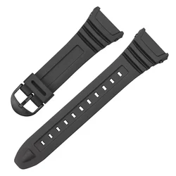 Silicone Sports Watch Strap - Waterproof Rubber Wristband Accessory (Black Buckle)