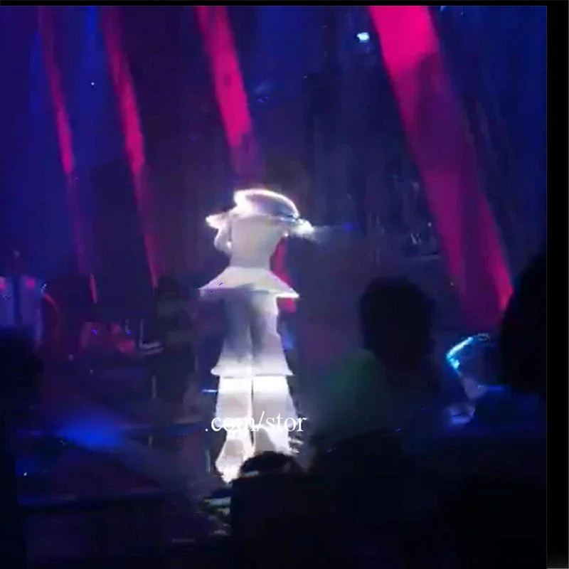 Rgb lumious tanec vystoupení kostýmy ballroom catwalk vystoupení oblečení etapa LED kostým robot kůl oblek