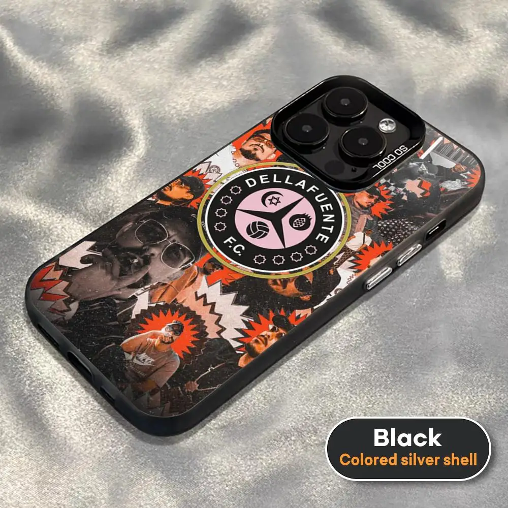 Stylish Silver Shell Phone Case Featuring Singer D-Dellafuente Design