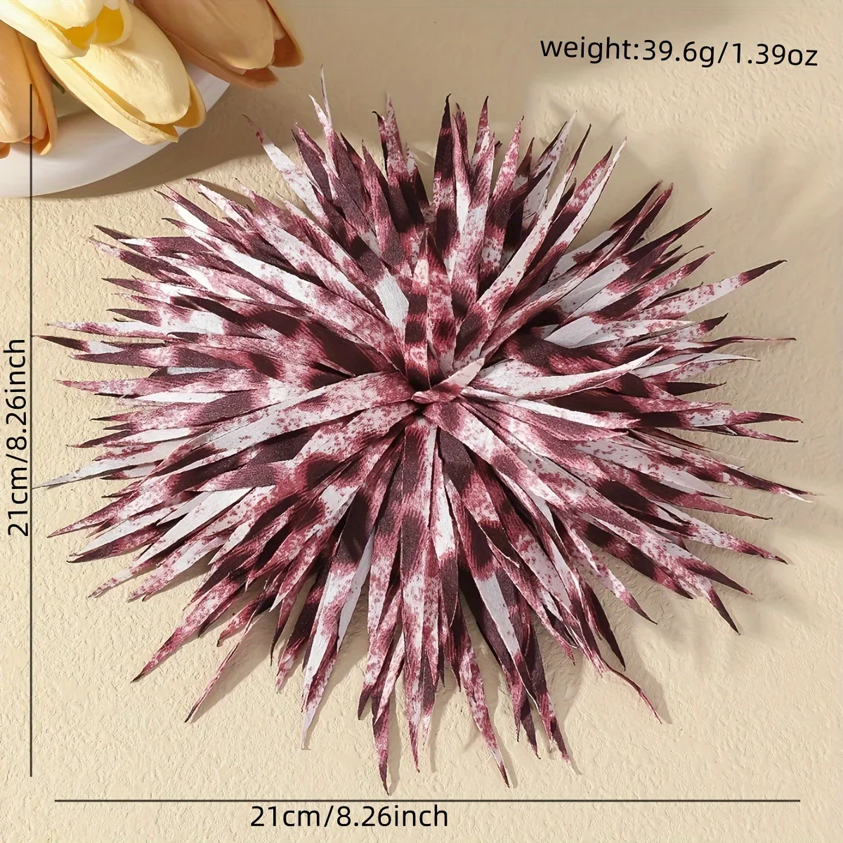 Fashionable Retro Handmade Leopard Print Flower Brooch - Women's Unique and Bold Design, Suitable for Daily Wear and Parties