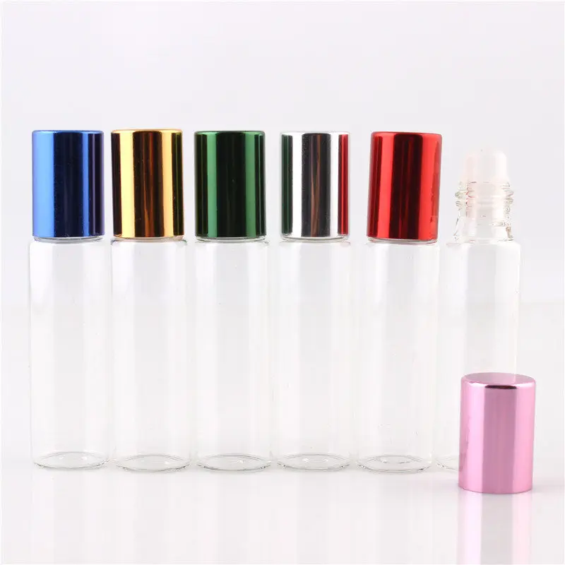 

1000pcs/lot 10 ml Mini Clear Glass Essential Oil Dispenser Bottle Empty Cosmetic Roll On Bottle Free Ship