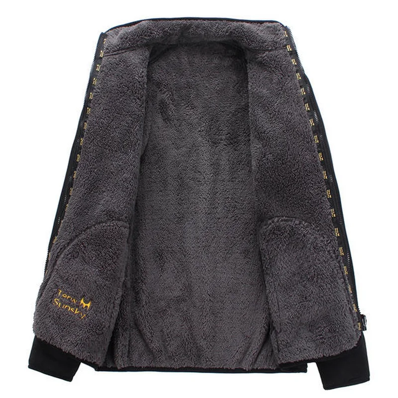 Polar Fleece Jacket Outdoor cold resistance on both sides polar fleece pullover men's thickening and wool cardigan coat Jackets
