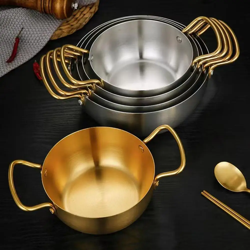 Instant Noodle Pot Practical Home Picnic Cooking Paella Pan Food Grade Stainless Steel Stockpot