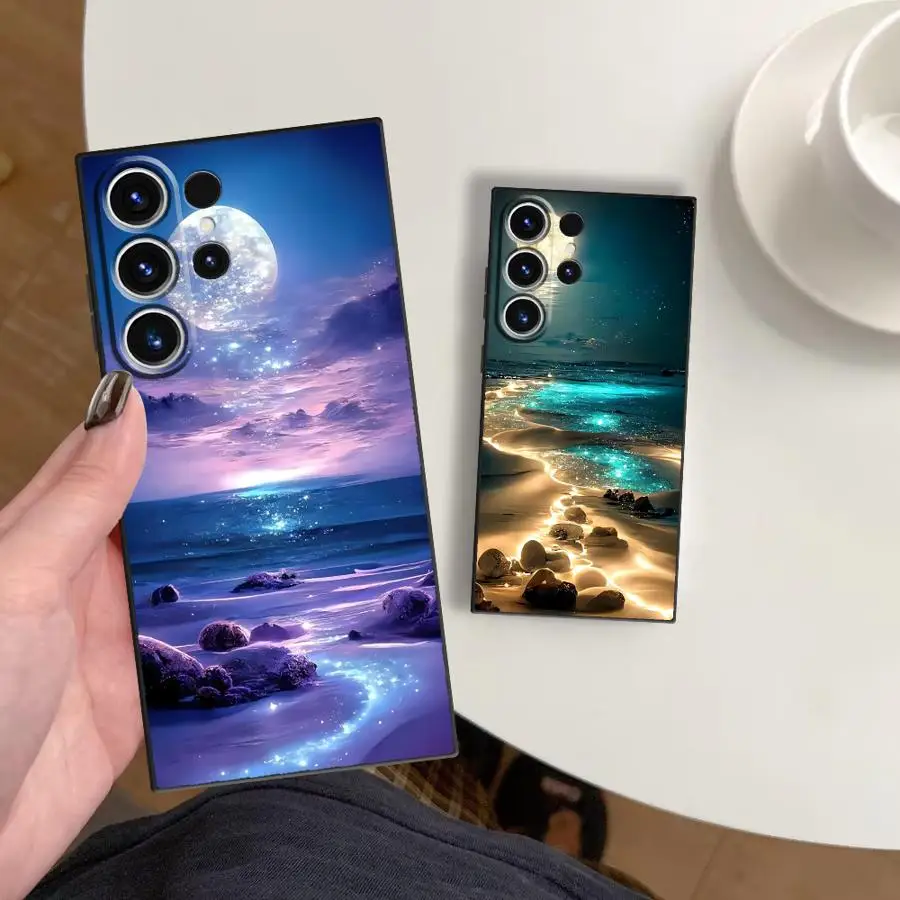 Blue Moon Ocean Design Phone Cover Case