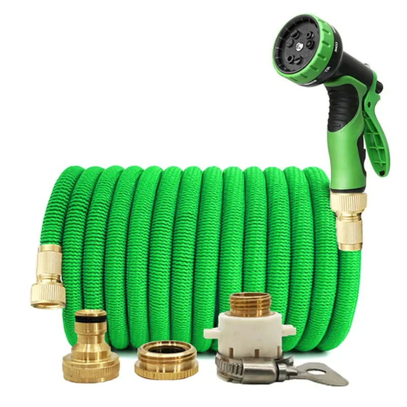 

Double Metal Connector High Pressure Pvc Reel Garden Water Hose Expandable Magic Water Pipes for Garden Farm Irrigation Car Wash