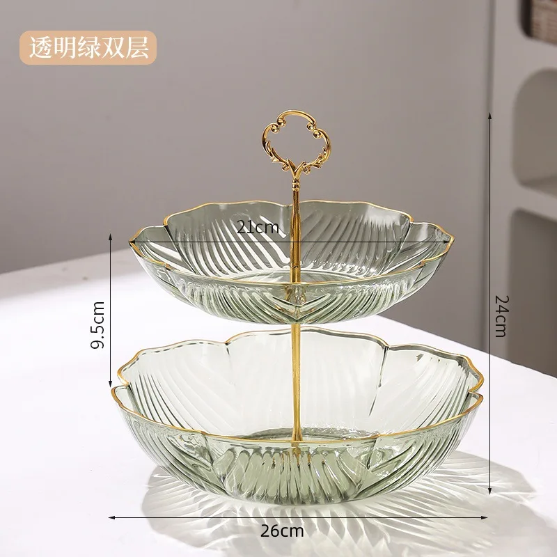 2/3 Layer Cake Stand Fruit Plate Tray Display Birthday Party Snack Fruit Dessert Plate Tableware For Wedding Party Home Decor
