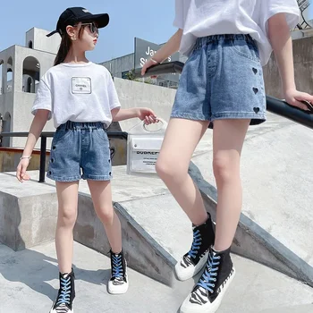 1 paio di pantaloncini pantaloni in denim jeans casual cool estate cartoni animati per bambini stampati abbigliamento pantaloncini per adolescenti biancheria intima per bambini
