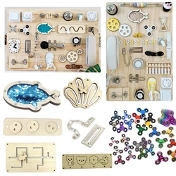 Kids Busy Board DIY Accessories Montessori Early Educational Sensory Toys for Children Activity Homemade Fine Motor Trainning