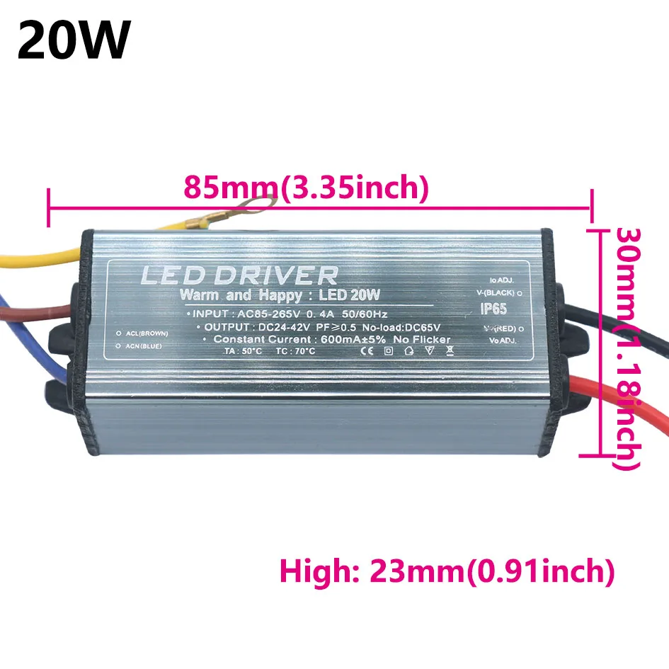 New Waterproof driver 5W 120mA 10W 300mA 20W 600mA 30W 900mA 40W 1200mA 50W 1500mA Lighting Transformers Power Supply Outdoor – Detail 3