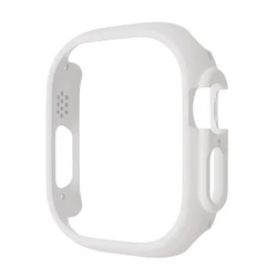 Protective Hard Shell Case for 49mm Smartwatch - Durable Bumper Cover with Fall Prevention (White)