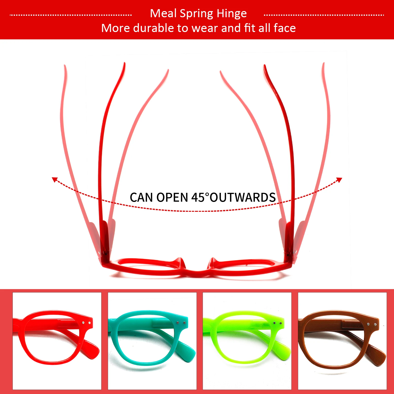 Henotin Unisex Reading Glasses Men Women Ultra-light Portable Anti-fatigue Presbyopia Eyeglass  Diopter Eyewear +1.0 1.5 2.0 5