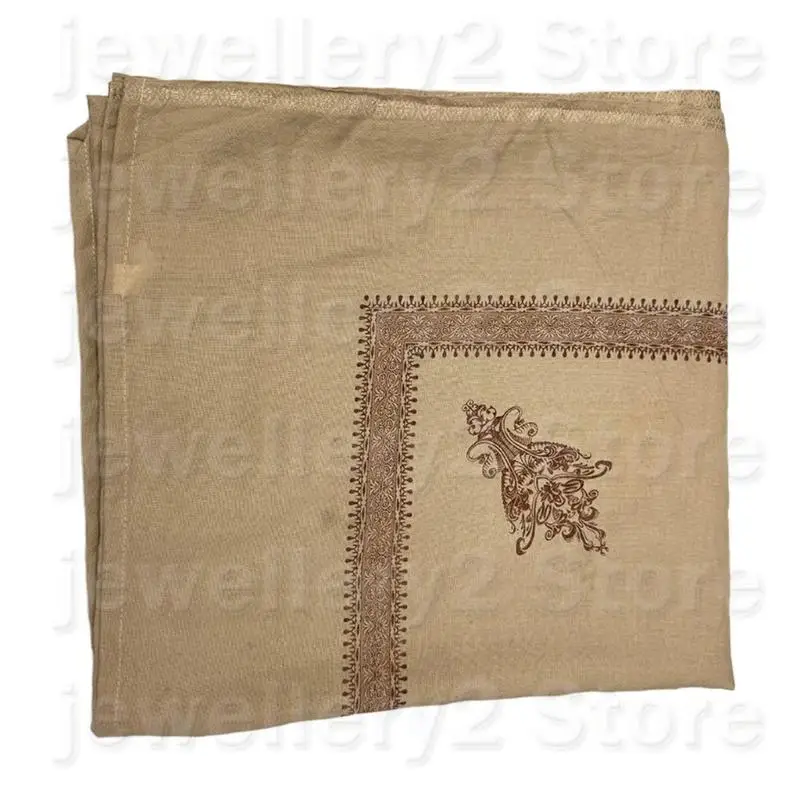 شماغ رجالي تراثي مطرز – لون بني وبيج بتصميم أنيق